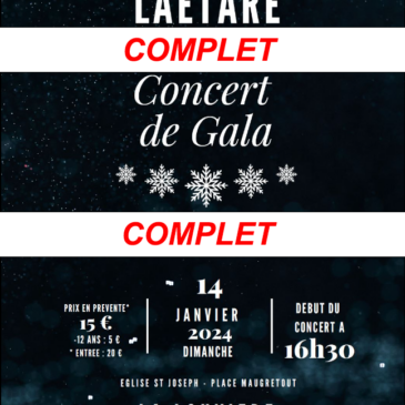 Concert de Gala dimanche 14 janvier 2024 à 16h30 & Vidéo